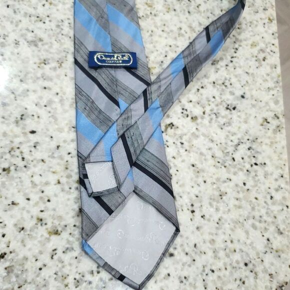 Vintage Oscar de la Renta 100% silk Stripe Tie 56.5" long - Picture 1 of 4